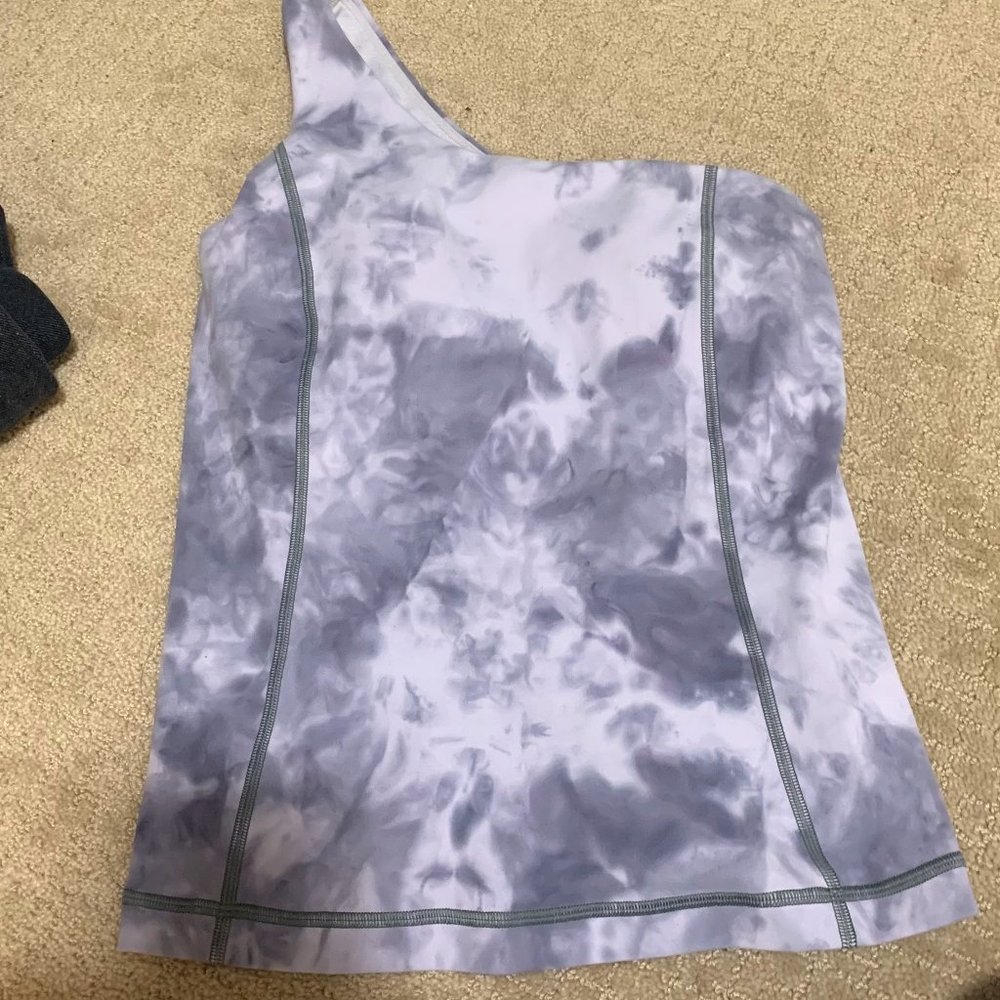LULULEMON COLD SHOULDER TANK DIAMOND DYE